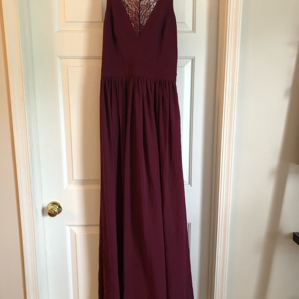 Lulus burgundy maxi dress